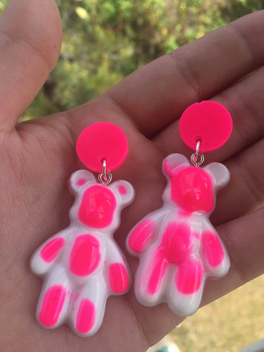 Pink Gummy Bear Earrings