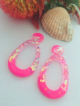 Load image into Gallery viewer, Pink Mermaid Dangle Earrings