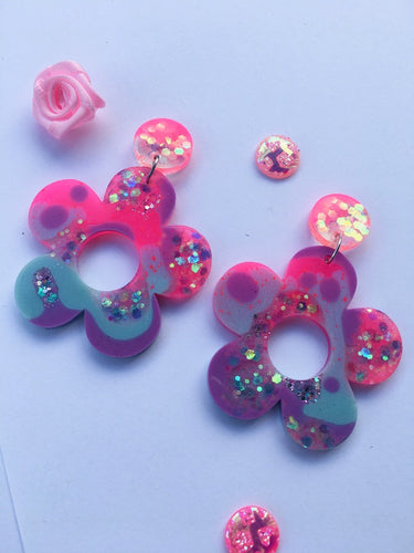 Flower Power Dangle Earrings