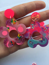 Load image into Gallery viewer, Flower Power Dangle Earrings